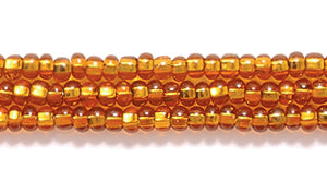 11SB456R: CZ Seed Bead SIL-Line DK Topaz 11/0-1HK