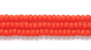 11SB142-MR: CZ Seed Bead Op LT Red Matte 11/0-1HK