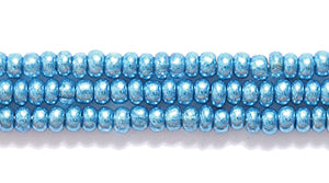 11SB866R: CZ Seed Bead Metallic Blue 11/0-1HK