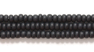 10SB109-MR: CZ Seed Bead Opaque Black Matte 10/0-1HK