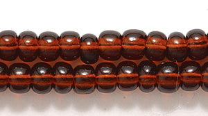 6SB258R: CZ Seed Bead Trans Root Beer 6/0-6STR
