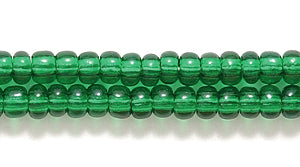 8SB284R: CZ Seed Bead Trans Christmas Green 8/0-1HK