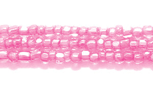 9SC794R: CZ Seed Bead 3-cut Color Lined DK Pink 9/0-1HK