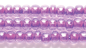 6SB798R: CZ Seed Bead Colorlined Amethyst 6/0-6STR