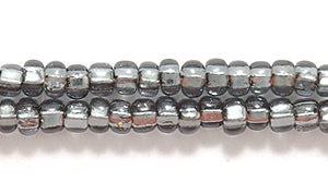 8SB405R: CZ Seed Bead Silverlined Grey 8/0-1HK