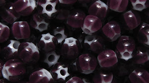 6SB298-WSLR: CZ Seed Bead White Heart Star Amethyst 6/0 Loose-25GM