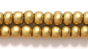 6SB952-MER: CZ Seed Bead Silky LT Gold 6/0-6STR
