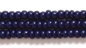 8SB179R: CZ Seed Bead Op Deep Navy Blue 8/0-1 6 Strand HK