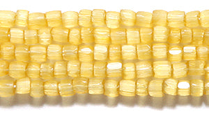 9SC923R: CZ Seed Bead 3-cut Satin Solgel Yellow 9/0-1HK