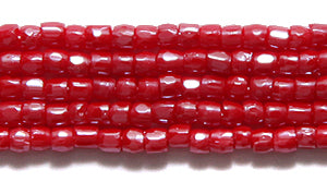 9SC342R: CZ Seed Bead 3-cut Luster LT Red 9/0-1HK