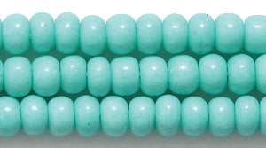 6SB6185R: CZ Seed Bead Sol Gel Opaque Turquoise Blue 6/0-6STR