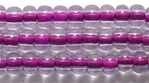 6SB798-NR: CZ Seed Bead Neon Lined Purple 6/0 Uv Reactive-6STR