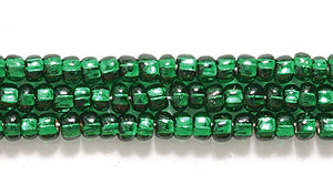10SB484R: CZ Seed Bead SIL-Line MED Green 10/0-1HK