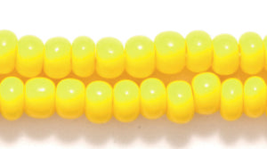 6SB126R: CZ Seed Bead Opaque DK Yellow 6/0-6STR