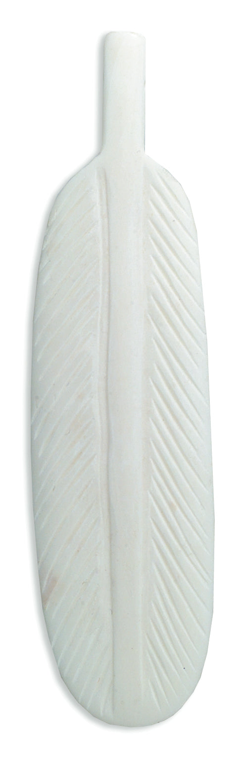 BN325: Bone Feather 34x120mm Average 1 Piece