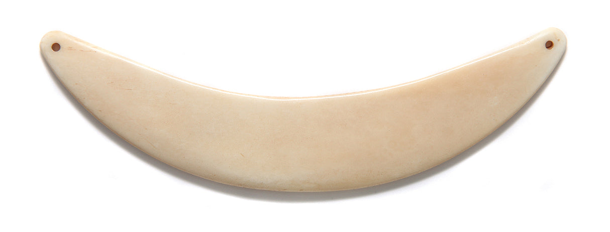 BN375-72: Bone Crescent Moon 2-hole Antique 5inch 1 Piece