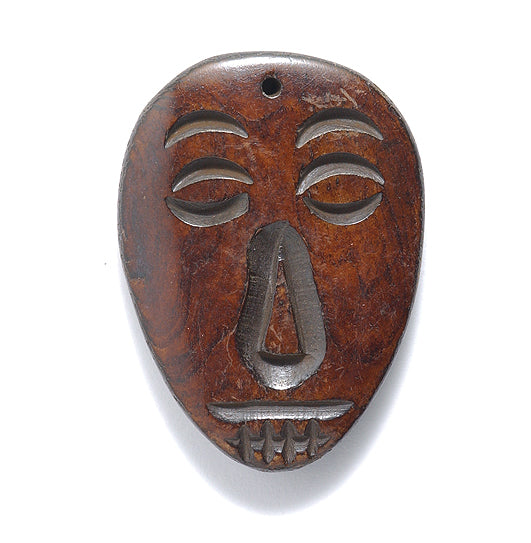 BN375-22: Bone Pendant Skull/mask 40mm Average 5 Pieces