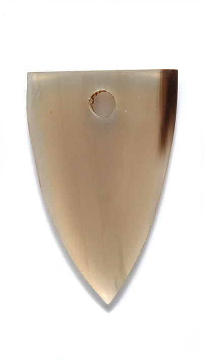 HR293-40NH: Horn Spear Head Natural 20x40mm With Hole 5 Pieces