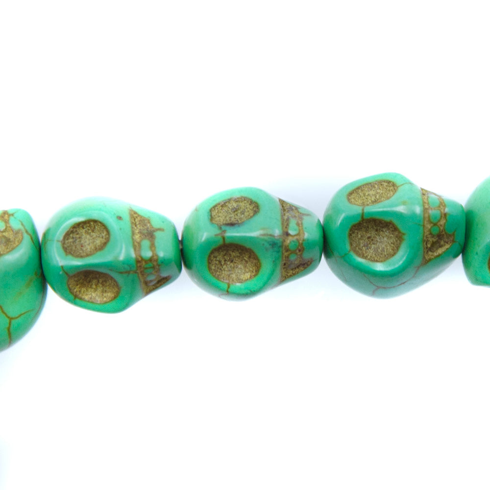 1ST50-G: Skull Magnesite Green 10x12mm