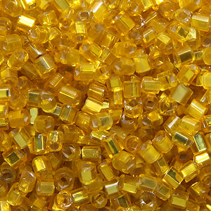 1SV999-34: Vintage Venetian Tube Transparent Yellow 2mm 2 Ounce Package