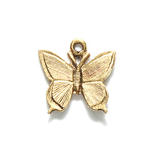 PW6396-AG: Charm Butterfly 13mm Ant Gold-1PC