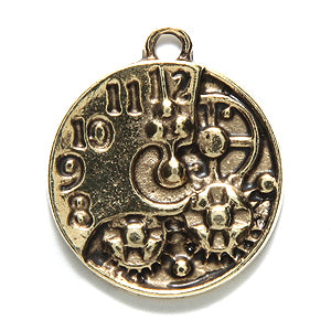 PW6467-AG: Charm Broken Watch Face Ant Gold 22mm - 1PC