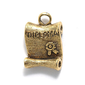 PW9071-AG: Limited Charm Diploma Ant Gold 12x18mm - 1PC