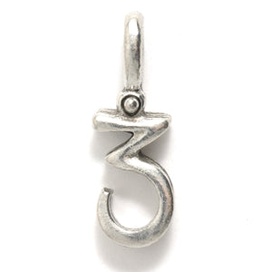 PW3199-3S: Charm Number 3 Ant Pewter 21mm 1PC