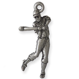 PW1938-S: Baseball Player Batter Silver 13x25mm-1PC