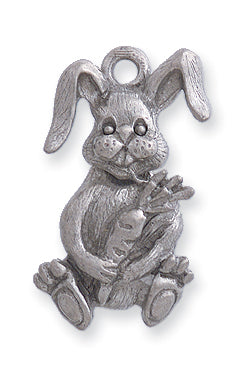 PW650-S: Charm Moving Rabbit Ant Pewter 13x24mm 1PC