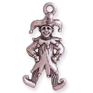 PW1149-S: Charm Jester Silver 13x25mm-1PC