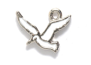 PW608-ES: Charm Gull Bird Epoxy White 16x13mm-1PC
