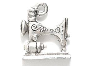 PW3147-S: Charm Sewing Machine Ant Pewter 14x17mm 1PC