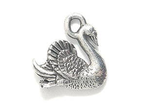 PW5615-S: Charm Swan Ant Pewter 14x15mm - 1PC