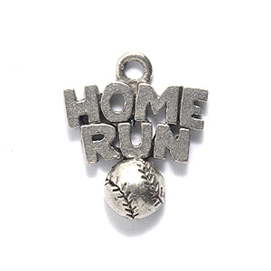 PW1818-S: Charm Home Run Ant Pewter 15x17mm 1PC