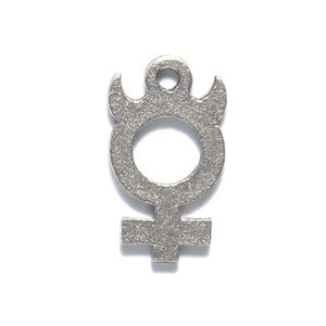 PW6070-S: Planet Symbol Mercury Silver 10x17mm-1PC
