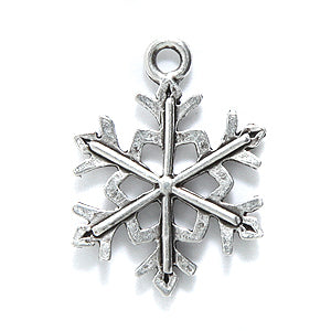 PW3122-S: Charm Snowflake Ant Pewter 20mm 1PC