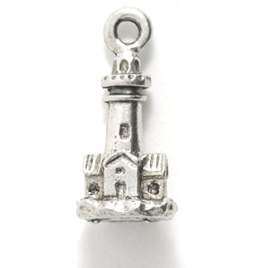 PW820-S: Charm Lthouse Ant Pewter 10x22mm 1PC