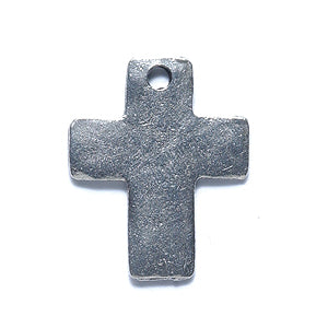 PW6165-S: Charm Simple Cross Silver 18mm-1PC