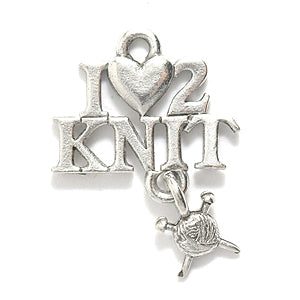 PW3251-S: I Love 2 Knit Silver 23mm 1PC