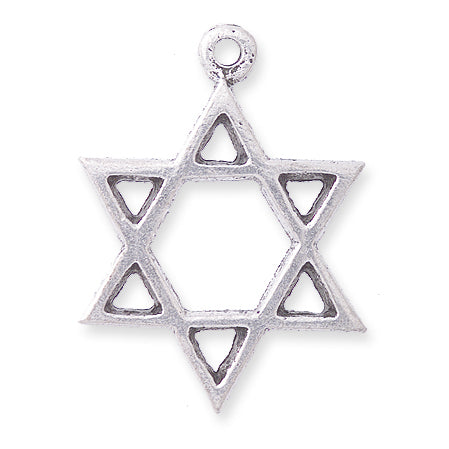 PW20-S: Pendant Star Of David Ant Pewter 33mm 1PC