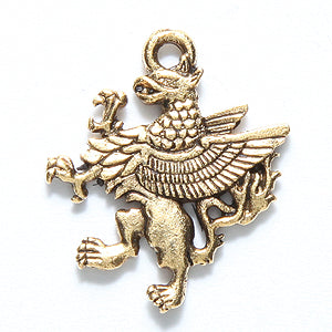 PW6306-AG: Charm Griffin 19x21mm Ant Gold - 1PC