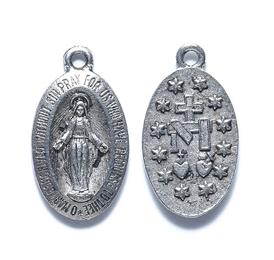 PW6157-S: Miraculous Medallion 2 Side Silver 23mm-1PC