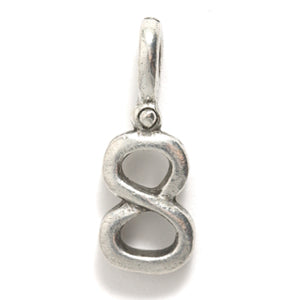 PW3199-8S: Charm Number 8 Ant Pewter 21mm 1PC