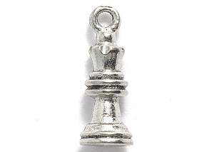PW781-S: Charm Chess Piece Queen Ant Pewter 7x18mm 1PC