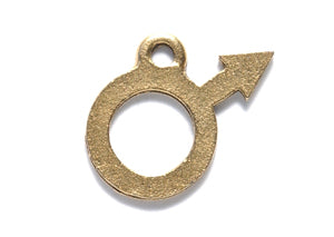 PW6071-AG: Planet Symbol Mars Ant Gold 12x17mm-1PC