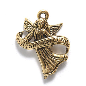 PW1807-AG: Charm Seasons Greeting Angel Ant Gl 22mm-1PC