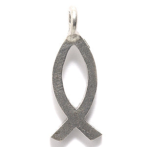PW2010-S: Charm Christian Fish Ant Pewter 25mm 1PC
