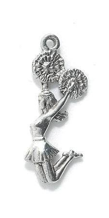 PW1810-S: Charm Cheerleader Silver 28mm-1PC
