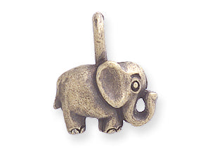 PW101-G: Charm Elephant Ant Brass 12x15mm